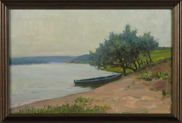 Жашков Николай Георгиевич. Лодка на реке 